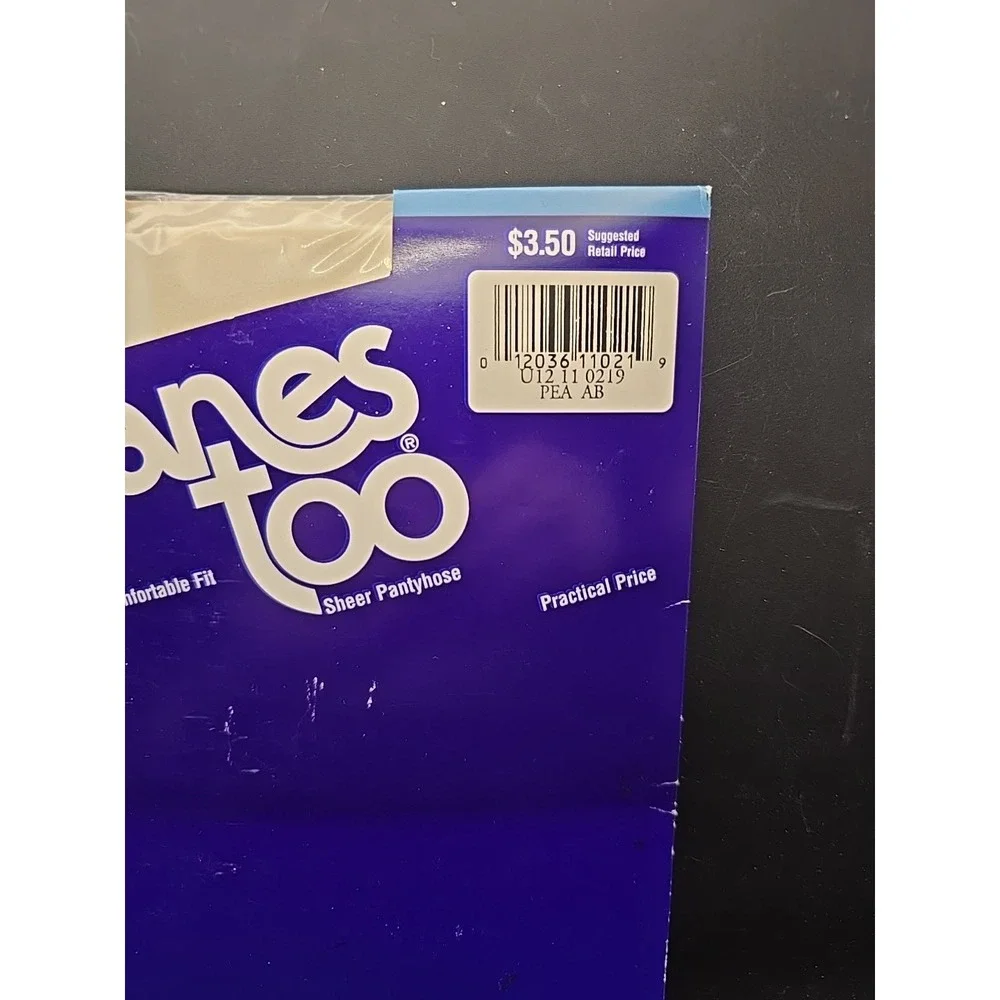 Hanes Too Day‎ Sheers Pantyhose Nylons Reinforced Toe #116 Sz AB Pearl